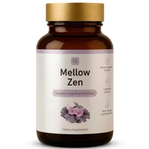 Mellow Zen Kapseln Verpackung mit Tagesdosis für Gehör und Nerven